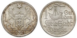 1 Gulden 但澤自由市 (1920 - 1939) 銀 