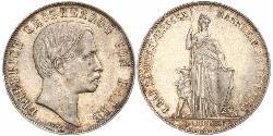 1 Gulden 巴登大公國 (1806 - 1918) 銀 弗里德里希一世 (巴登)