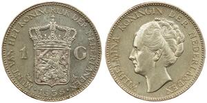 1 Gulden 荷兰王国 銀 威廉明娜 (荷兰)