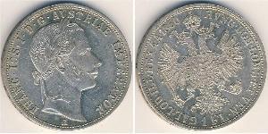1 Gulden / 1 Florin Kaisertum Österreich (1804-1867) Silber Franz Joseph I (1830 - 1916)