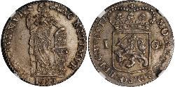 1 Gulden / 20 Stiver Reino de los Países Bajos (1815 - ) Plata 