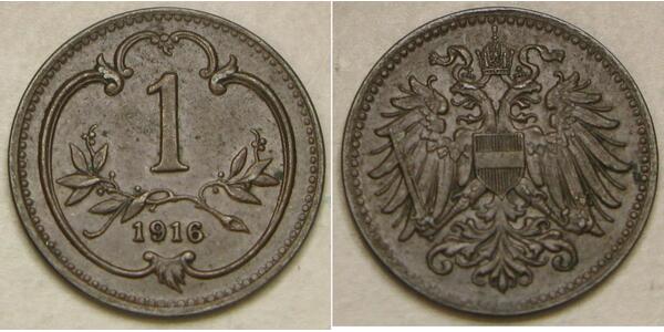 1 Heller Austria-Hungary (1867-1918) Bronze 