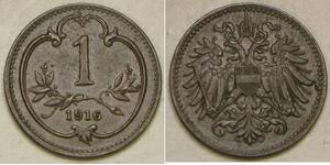 1 Heller Autriche-Hongrie (1867-1918) Bronze 