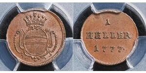 1 Heller Austria Cobre Maria Theresa of Austria (1717 - 1780)