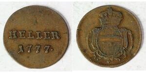 1 Heller Austria Cobre Maria Theresa of Austria (1717 - 1780)