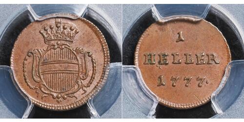 1 Heller Austria Cobre Maria Theresa of Austria (1717 - 1780)