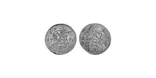 1 Heller Principado de Anhalt-Zerbst  (1544 - 1796) Cobre Frederick Augustus, Prince of Anhalt-Zerbst(1734 – 1793)