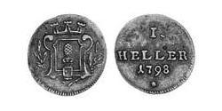 1 Heller Imperial City of Augsburg (1276 - 1803) Copper 