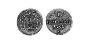 1 Heller Imperial City of Augsburg (1276 - 1803) Copper 