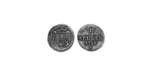 1 Heller Imperial City of Augsburg (1276 - 1803) Copper 