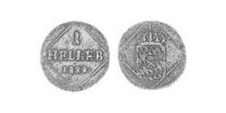 1 Heller Kingdom of Bavaria (1806 - 1918) Copper 