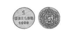 1 Heller Kingdom of Bavaria (1806 - 1918) Copper Ludwig I of Bavaria (1786 – 1868)