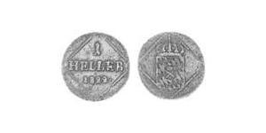 1 Heller Kingdom of Bavaria (1806 - 1918) Copper 