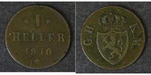 1 Heller States of Germany Kupfer 