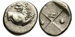 1 Hemidrachm Antikes Griechenland (1100BC-330) Silber 