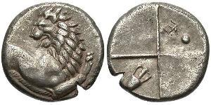 1 Hemidrachm Antikes Griechenland (1100BC-330) Silber 