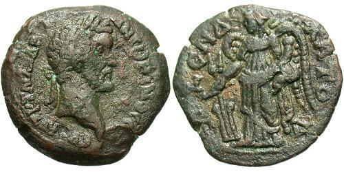 1 Hemidrachm Римська імперія (27BC-395) Бронза Антоній Пій  (86-161)