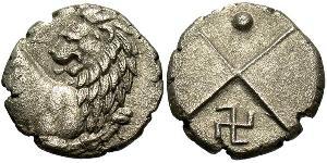 1 Hemidrachm Древняя Греция (1100BC-330) Серебро 