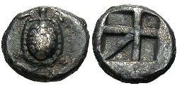 1 Hemiobol Grèce antique (1100BC-330) Argent 