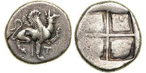 1 Hemiobol Grèce antique (1100BC-330) Argent 