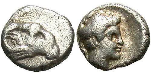 1 Hemiobol Grecia antica (1100BC-330) Argento 