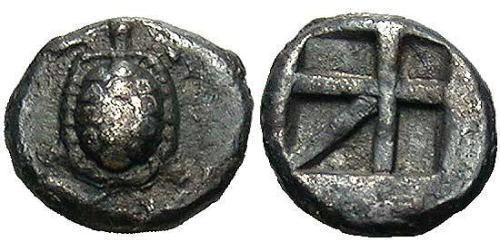1 Hemiobol Grecia antica (1100BC-330) Argento 