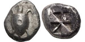1 Hemiobol Antikes Griechenland (1100BC-330) Silber 