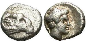 1 Hemiobol Древняя Греция (1100BC-330) Серебро 