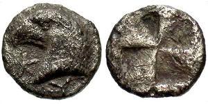 1 Hemiobol Стародавня Греція (1100BC-330) Срібло 