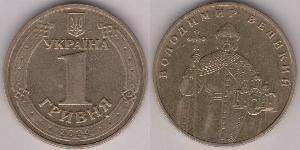1 Hryvnia 乌克兰 銅/镍 