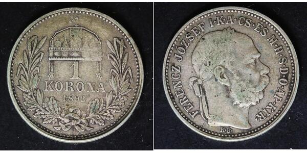 1 Korona Hungary Silver 