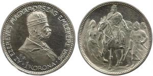 1 Korona Австро-Венгрия (1867-1918) Серебро Франц Иосиф I (1830 - 1916)