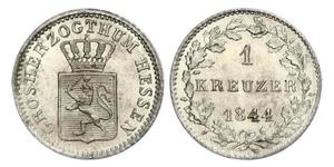 1 Kreuzer Grand-duché de Hesse (1806 - 1918) Argent Louis II de Hesse
