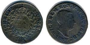 1 Kreuzer Royaume de Wurtemberg (1806-1918) Argent 