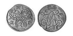 1 Kreuzer Principato di Ansbach (1398–1792) Argento Giovanni Federico di Brandeburgo-Ansbach(1654 – 1686)