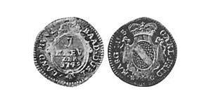 1 Kreuzer Margraviato di Baden-Durlach (1535 - 1771) Biglione Argento 