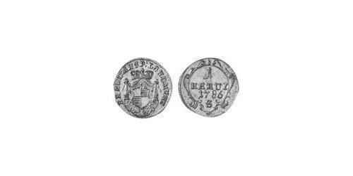 1 Kreuzer Principato di Ansbach (1398–1792) Biglione Argento Cristiano Federico di Brandeburgo-Ansbach(1736 – 1806)