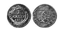 1 Kreuzer Margraviat de Bade-Durlach (1535 - 1771) Billon Argent 