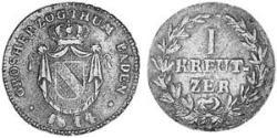 1 Kreuzer Gran Ducado de Baden (1806-1918) Cobre 