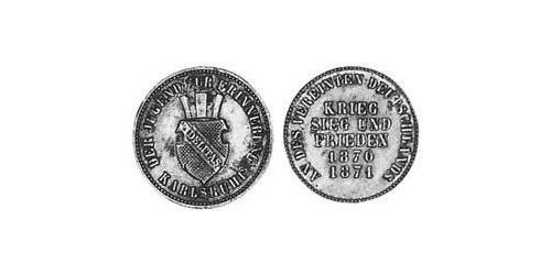 1 Kreuzer Gran Ducado de Baden (1806-1918) Cobre Federico I de Baden (1826 - 1907)
