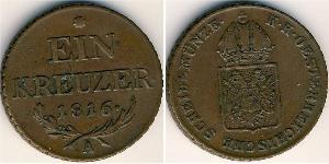 1 Kreuzer Austrian Empire (1804-1867) Copper Francis II, Holy Roman Emperor (1768 - 1835)