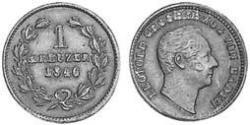 1 Kreuzer Grand Duchy of Baden (1806-1918) Copper Leopold, Grand Duke of Baden (1790 – 1852)