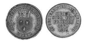 1 Kreuzer Grand Duchy of Baden (1806-1918) Copper Frederick I, Grand Duke of Baden (1826 - 1907)