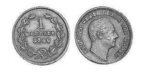 1 Kreuzer Grand Duchy of Baden (1806-1918) Copper Leopold, Grand Duke of Baden (1790 – 1852)