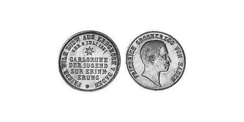 1 Kreuzer Grand Duchy of Baden (1806-1918) Copper Frederick I, Grand Duke of Baden (1826 - 1907)