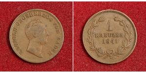 1 Kreuzer Grand-duché de Bade (1806-1918) Cuivre Léopold Ier de Bade(1790 – 1852)