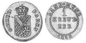 1 Kreuzer Grand-duché de Bade (1806-1918) Cuivre 