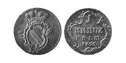 1 Kreuzer Margraviat de Bade-Durlach (1535 - 1771) Cuivre 