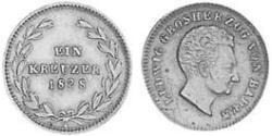 1 Kreuzer Grand Duchy of Baden (1806-1918) Kupfer Ludwig I. (Baden)(1763 - 1830)