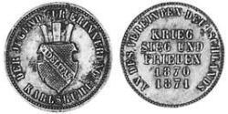 1 Kreuzer Grand Duchy of Baden (1806-1918) Kupfer Friedrich I. (Baden, Großherzog) (1826 - 1907)